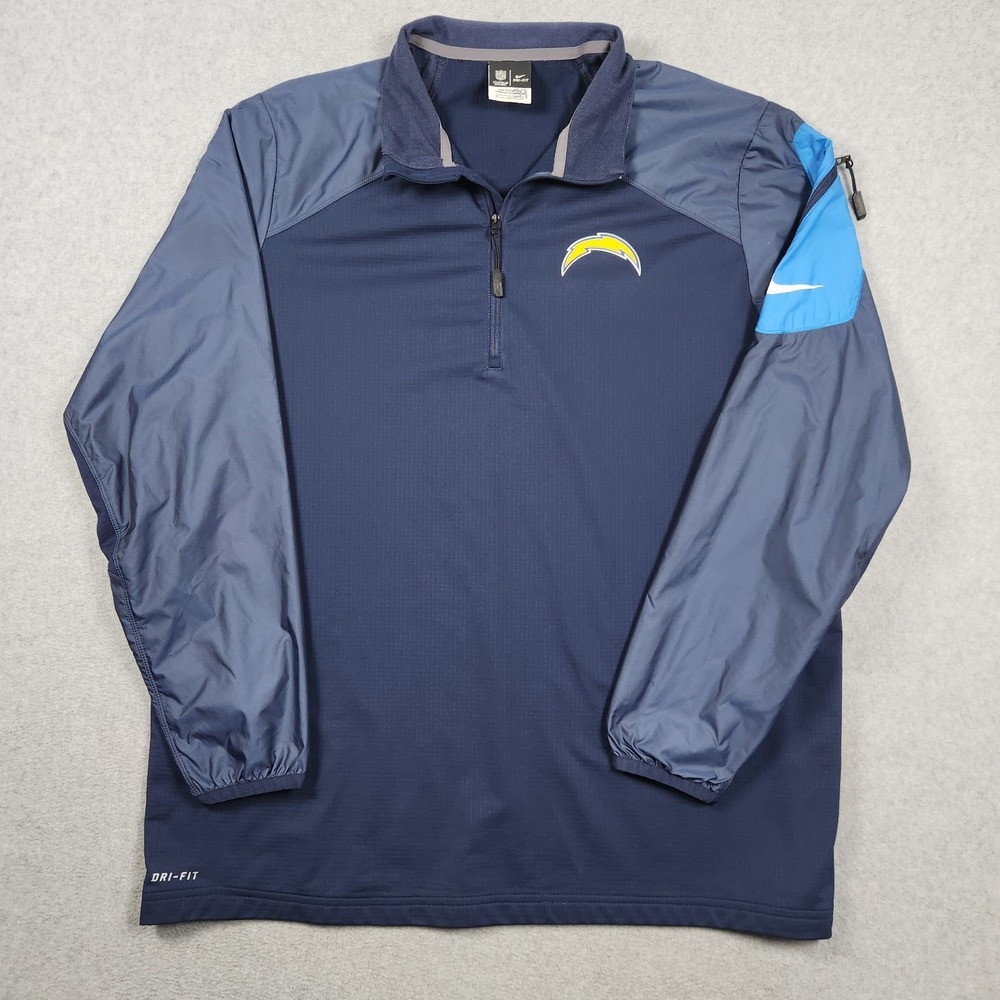 Los Angeles Chargers Jacket XL Blue Nike NFL On Field Full Zip 658685-445‎